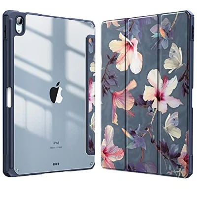 Afbeelding van Fintie Hybride hoes voor iPad Air 5e generatie 2022 / 4e 2020 10,9&quot; Met penhouder Schokbestendige beschermhoes harde transparante