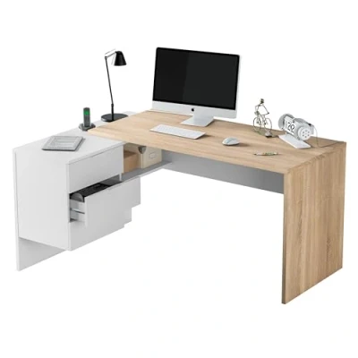Image de NERIDA Bureau d&#039;angle réversible L145 x P108 cm
