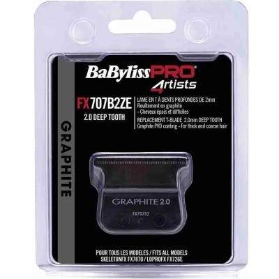 Afbeelding van Babyliss PRO 4Artists T Blade Deep Tooth Black Graphite 2.0mm Haibu by Kapperskorting.com