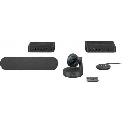 Afbeelding van Logitech ConferenceCam RALLY Kit, 4K Ultra HD, grafiet 3840x2160, USB, Bluetooth, netwerk, hub, display, luidspreker, microfoon