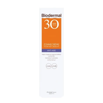 Afbeelding van Biodermal Zon Anti Age Zonnecrème Voor Het Gezicht SPF30 Hoog 40ml