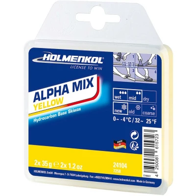 Afbeelding van Holmenkol Alphamix Yellow 2x35g Skiwax