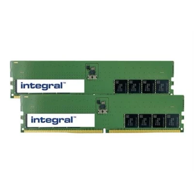 Image de Integral DDR5 kit 64 Go: 2 x 32 Go DIMM 288 broches 4800 MHz / PC5 38400 CL40 1.1 V mémoire sans tampon on die ECC