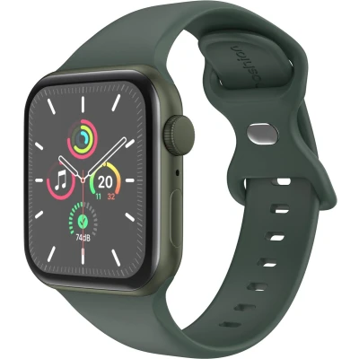 Afbeelding van imoshion Siliconen⁺ bandje voor de Apple Watch Series 1 t/m 9 / SE (38/40/41 mm) 10 (42 Olive Maat S/M