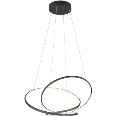 Afbeelding van Hanglamp Darvin lengte 84 cm zwart mat metaal CCT