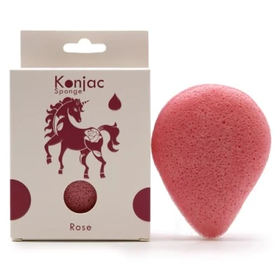 Afbeelding van Konjac Spons in druppelvorm, roze, anti aging