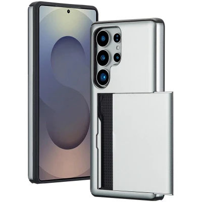 Afbeelding van imoshion Hoesje met pasjeshouder Geschikt voor Samsung Galaxy S25 Ultra Backcover Grijs