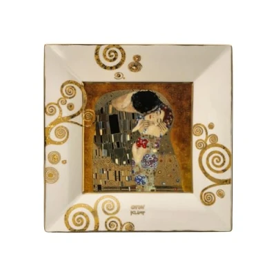 Afbeelding van Goebel® Gustav Klimt Decoratieve Schaal &quot;De Kus&quot; Porselein, 12cm, met echt goud