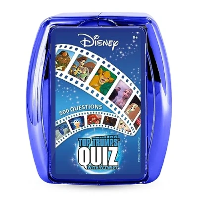 Afbeelding van Top Trumps Disney Classic Quiz Game, 500 om je kennis en geheugen op Frozen, Bambi, Encanto Ralph Split Internet te testen, educatief cadeau voor kinderen d