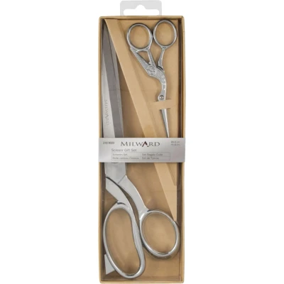 Afbeelding van Milward Set Stoffenschaar (25,5cm) &amp; Borduurschaar (11,5cm) Silver