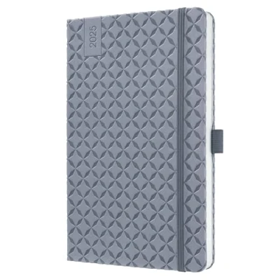 Afbeelding van Weekagenda Flair A5 2025 (NL/FR/EN/DU) Glacier Grey Hardcover