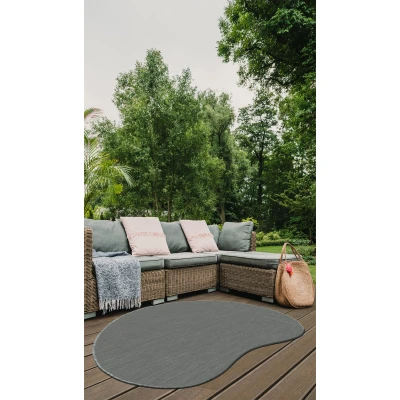 Afbeelding van Brussels Uni Buitenkleed Organisch Effen Indoor &amp; Outdoor Vloerkleed Tuinkleed, Balkonkleed Zilver Grijs Overig Polypropyleen 240x340 cm