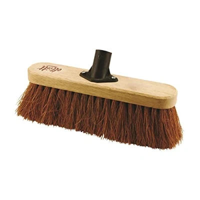Afbeelding van Elliott Bezemkop van natuurlijke kokosvezel, FSC gecertificeerd, 29 cm, met harde borstelharen, zeer duurzaam, ideaal voor binnen, huis, keuken en lentereiniging, bruin
