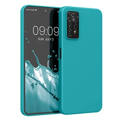 Afbeelding van kwmobile telefoonhoesje geschikt voor Xiaomi Redmi Note 11 Pro / (5G) 12 (4G) Hoesje smartphone Back cover in mat petrol