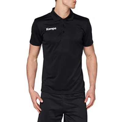 Afbeelding van FanSport24 Kempa poloshirt voor heren, handbal, polyester, blauw, zwart (zwart)