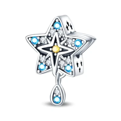 Afbeelding van LNQOBU Breloques pour bracelets en argent sterling 925 œil du diable femme, Argent, Zircone cubique