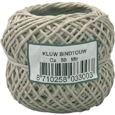 Afbeelding van Vlas bindtouw 50 meter 2 draads gram