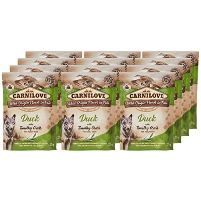 Afbeelding van Carnilove Dog Pouch Eend / Timothy Gras