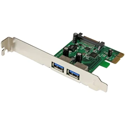 Afbeelding van StarTech.com PCI Express (PCIe) naar 2 poorts USB 3.0 controllerkaart met UASP SATA voeding (PEXUSB3S24)