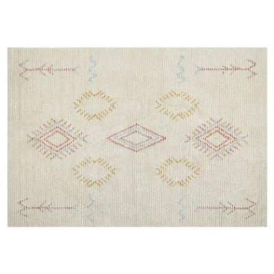 Afbeelding van Beliani BETTIAH Laagpolig vloerkleed Beige 140 x 200 cm Katoen