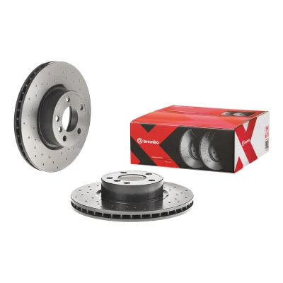 Afbeelding van BREMBO 09.B570.1X Remschijf 328 28 5 geperforeerd/interne ventilatie Gecoat High carbon Met schroeven BMW: X3, X4