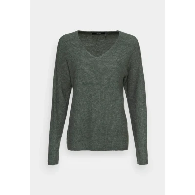 Afbeelding van Vero Moda Vmcrewlefile Vneck Trui, Dames, Maat: Medium, Balsam green melange