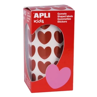 Image de Rouleau de gommettes coeur Rouge 900 pcs