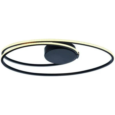 Afbeelding van Freelight Plafondlamp Ophelia Oval Led Mat Zwart 48cm
