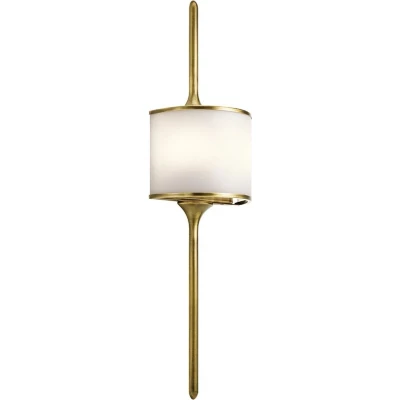 Afbeelding van Kichler LED Wandlamp Mona 3W 3000K 300Lm 830 IP44 Dimbaar Natural Brass