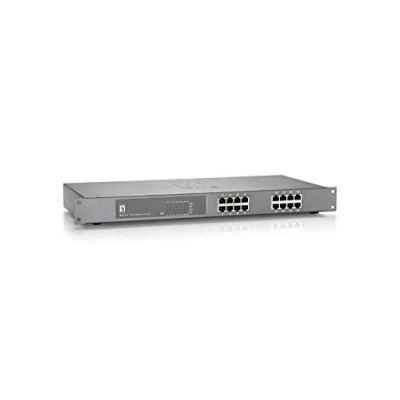 Afbeelding van LevelOne FEP 1601W150 16 Port Fast Ethernet PoE Switch [16x FE Outputs, 150W, 4k MAC, 3.2 Gbps]