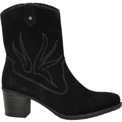 Afbeelding van Rieker Korte laarzen, Dames, Maat: 39, Black Leer