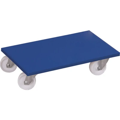 Afbeelding van Cordes meubelkarretje meubelhondje blauwe antislip met nylonwielen 60x35 cm
