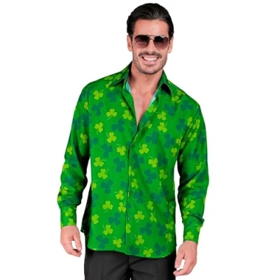 Afbeelding van Widmann Landen Thema Kostuum Saint Patrick Overhemd Man Groen Small / Medium Carnavalskleding Verkleedkleding