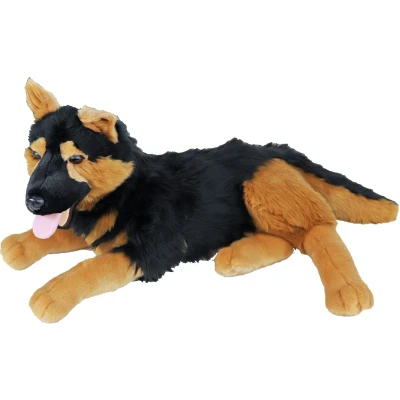Afbeelding van Boony Natural Decoration pluche duitse herder 53 cm liggend Gebr. de Boon