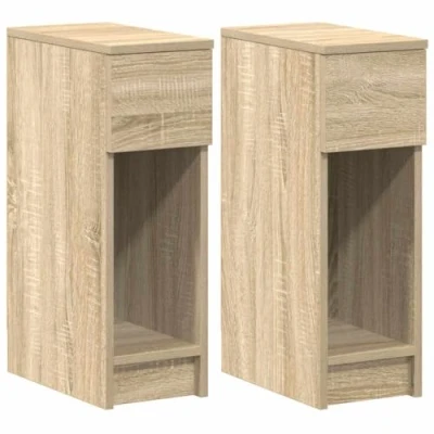 Afbeelding van vidaXL Nachtkastjes 2 st met lade 20x36x60 cm sonoma eikenkleurig