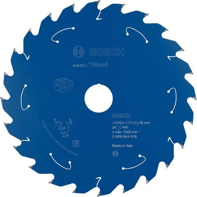 Image de BOSCH 2608644516 lame de scie circulaire E x pert pour bois table sans fil 210 30 1.7/1.2 mm, 24T