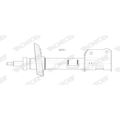 Afbeelding van MONROE G8701 Schokdemper Gasdruk Dubbelpijp Veerpoot Pen bovenaan, Klem onderaan JEEP: Compass (MP, M6) 1.4 MultiAir, MultiAir 4x4, 1.6 CRD