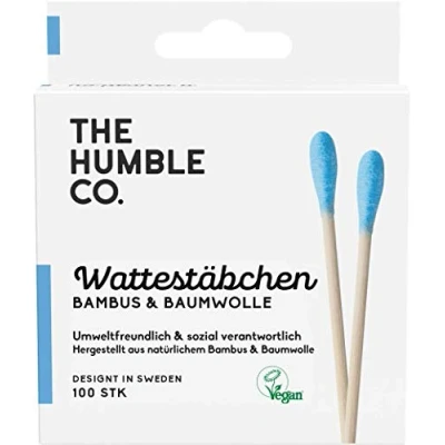 Image de Humble Brush Cotton staafjes Bamboe Lot de 100 serviettes Bleu