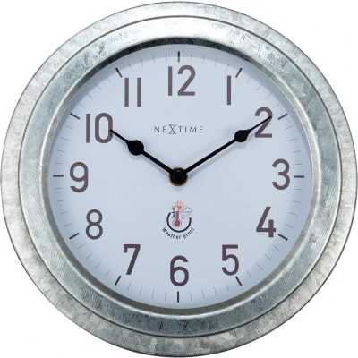 Afbeelding van Nextime Ne 4301Ga Buitenwandklok Poppy 22 Cm Metaal/Gegalvaniseerd