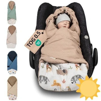 Afbeelding van ULLENBOOM Zomerdeken voor baby&#039;s, van 100% Oeko Tex materialen, savanne (made in EU), deken babyhoes en kinderwagen, gangbare kinderzitjes, ideaal 0 9