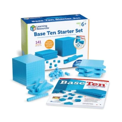 Afbeelding van Learning Resources Starterset met geribbelde kunststof basis, blauw, maat M