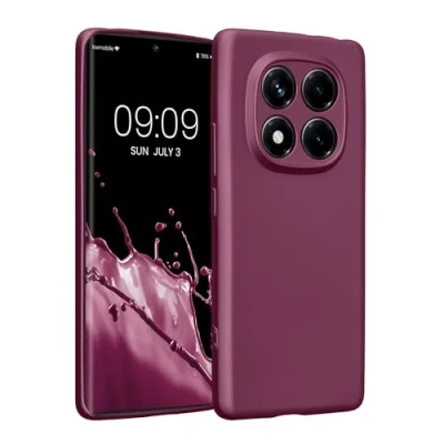 Afbeelding van kwmobile metallic telefoonhoesje van TPU geschikt voor Xiaomi Redmi Note 14 Pro 4G Flexible case smartphone In lila