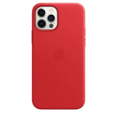 Afbeelding van Apple origineel Leather MagSafe Case iPhone 12 / Pro Red MHKD3ZM/A