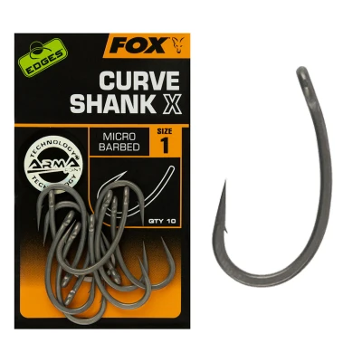 Afbeelding van Fox Edges Armapoint Curve Shank X Micro Barbed (10 pcs) Maat : Haak 4