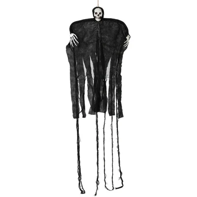 Afbeelding van Halloween/horror thema hang decoratie spook/skelet enge/griezelige pop 100 cm
