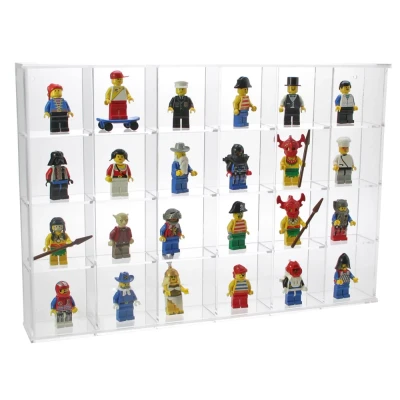 Afbeelding van Safe Safe, Acryl, Vitrine met schuifdeur, Mini 24 vakken Transparant afm: 350x45x240 mm. per st.