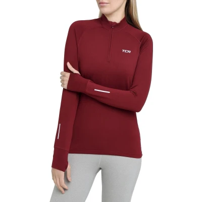 Afbeelding van Winter Run Top met Halve Rits voor Dames Cabernet