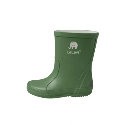 Afbeelding van Celavi Basic Regenlaarzen voor kinderen, Maat: 24, Elm green Kunststof