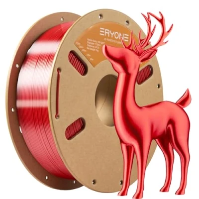 Afbeelding van ERYONE PLA filament voor 3D printers, 1,75 mm, tolerantie ± 0,03 1 kg (2,2 lbs) / spoel, rood
