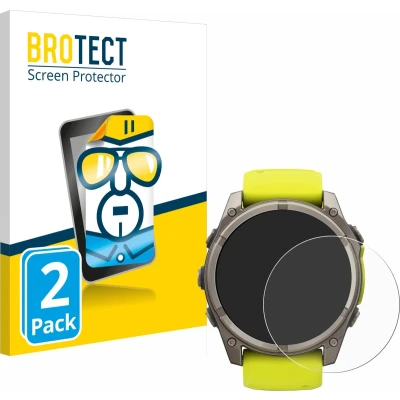 Afbeelding van BROTECT Screenprotector voor Garmin Fenix 8 Solar (51 mm) Folie Beschermfolie transparant (2 Stuks)